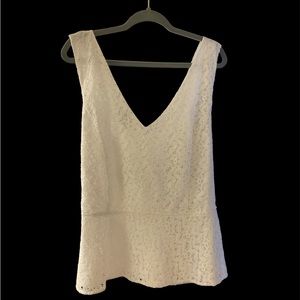 Nicole by Nicole Miller XL white Lacey top